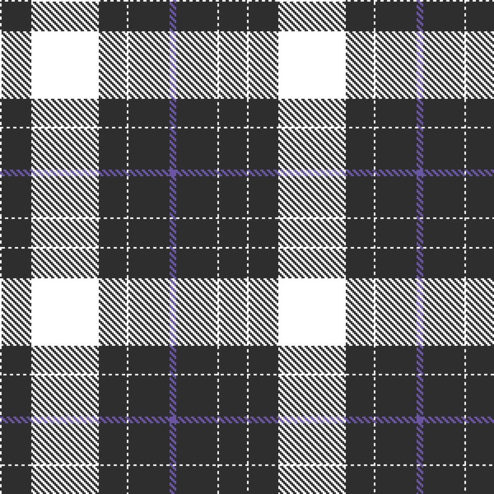 Dark Dark Grey and Deep White Seamless Tartan Textile Design vector