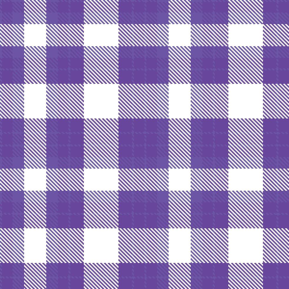 Modern Cool Bluey Purple Seamless Tartan Textile Design vector