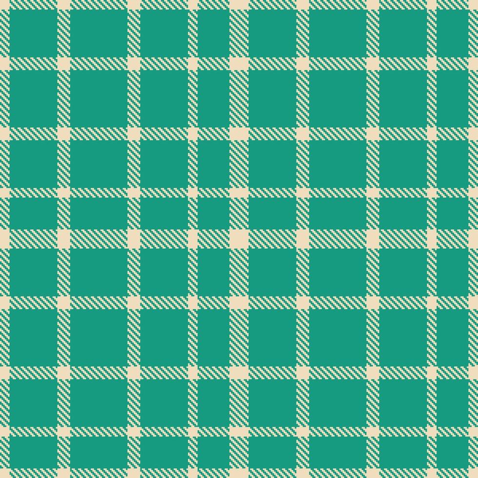 Deep Light Peach and Bright Blue green Seamless Tartan Textile Design vector