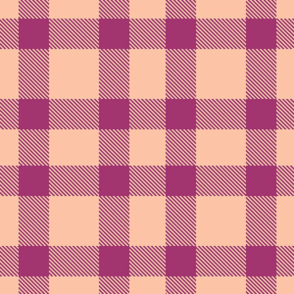 Modern Deep Pale Salmon Seamless Tartan Textile Design vector
