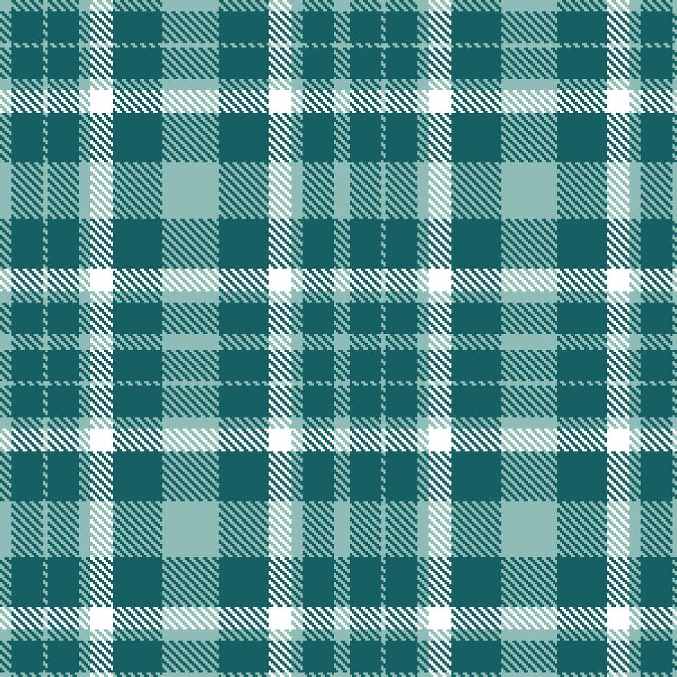 Modern Seamless Tartan in Neon Greyish Teal tones Textile Design 2 vector