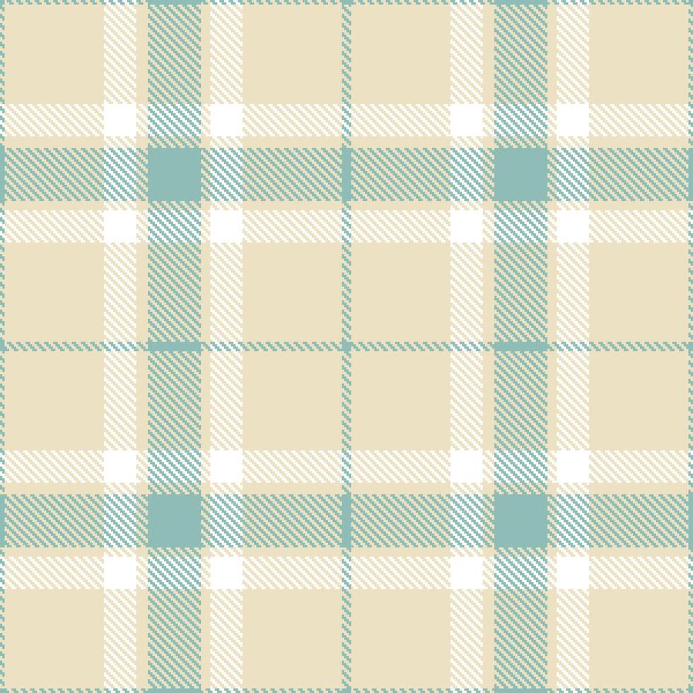 Light Pale Seamless Tartan with Cool Greyish Teal accents Textile Design vector