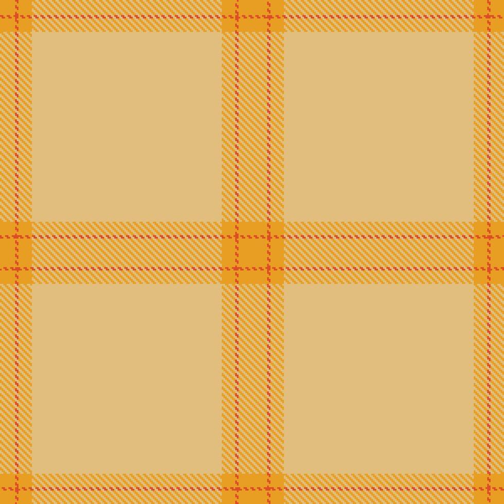 Modern Deep Squash Seamless Tartan Textile Design vector