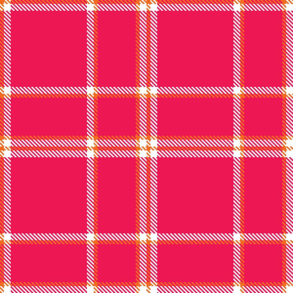 Light Orange Seamless Tartan with Soft White accents Textile Design vector
