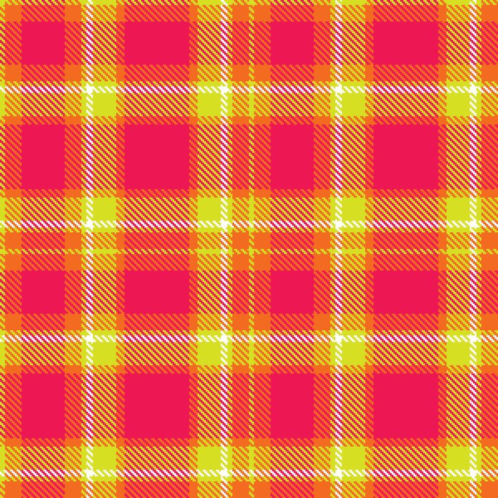 Modern Light Lime Yellow Seamless Tartan Textile Design vector