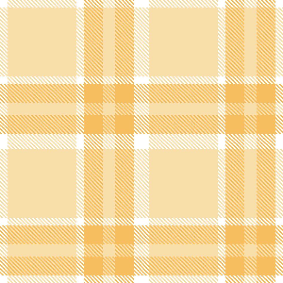 Iridescent White Seamless Tartan with Deep Pale Peach accents Textile Design vector