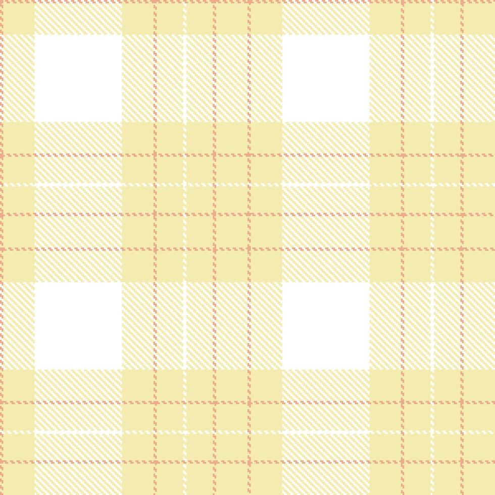 Light Light Tan Seamless Tartan with Rich Pale Salmon accents Textile Design vector