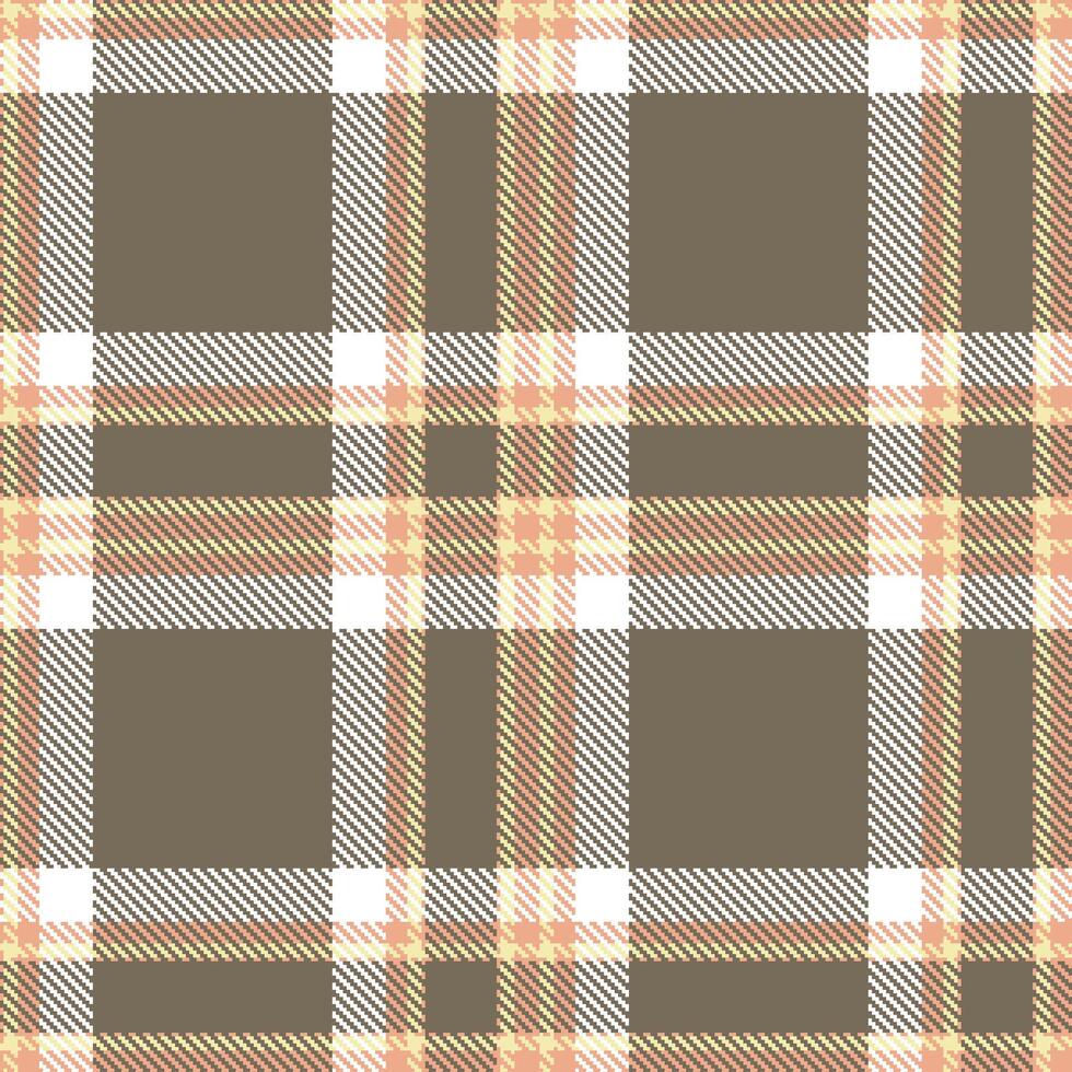 Modern Seamless Tartan in Pastel Pale Salmon tones Textile Design vector