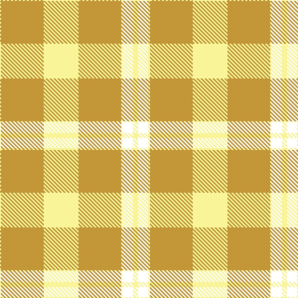 Dark Manilla and Neon Yellowy Brown Seamless Tartan Textile Design vector