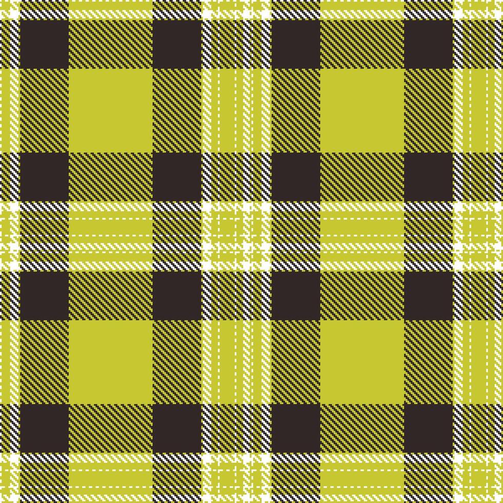 Light Puke Yellow and Smoky White Seamless Tartan Textile Design vector