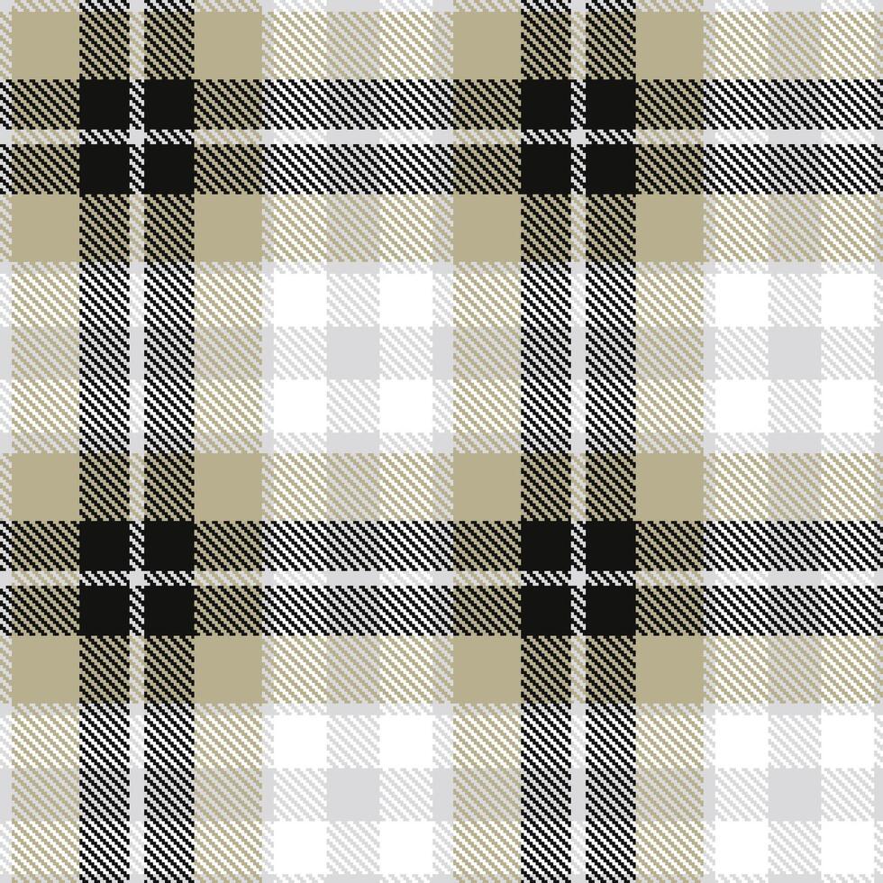 Modern Warm Light Grey Seamless Tartan Textile Design 2 vector