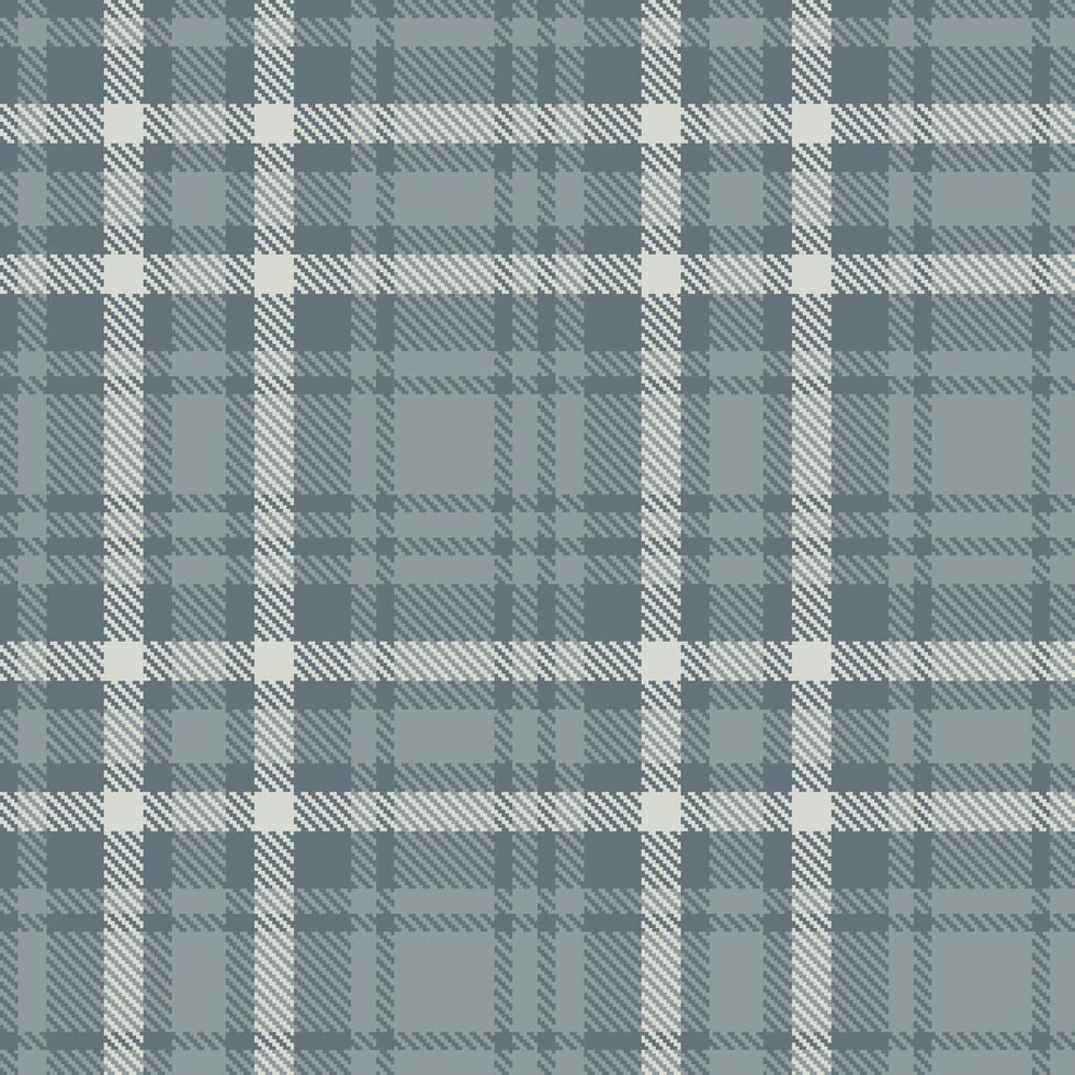 Modern Metallic Battleship Grey Seamless Tartan Textile Design vector