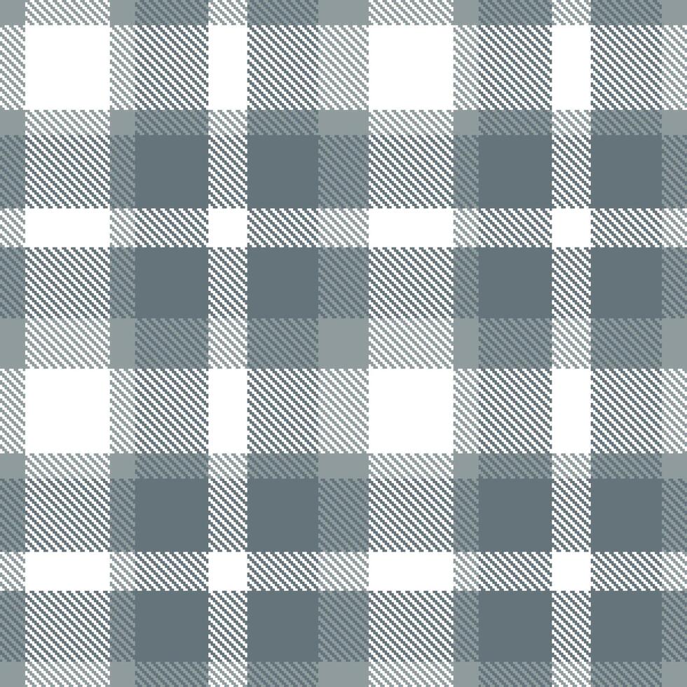 Modern Muted Cool Grey Seamless Tartan Textile Design vector