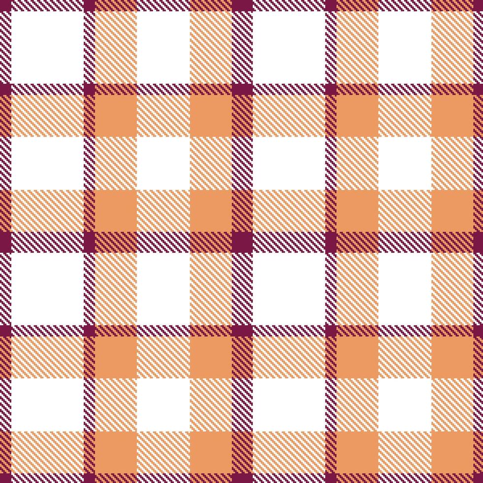 Dusty Red Purple and Deep White Seamless Tartan Textile Design vector