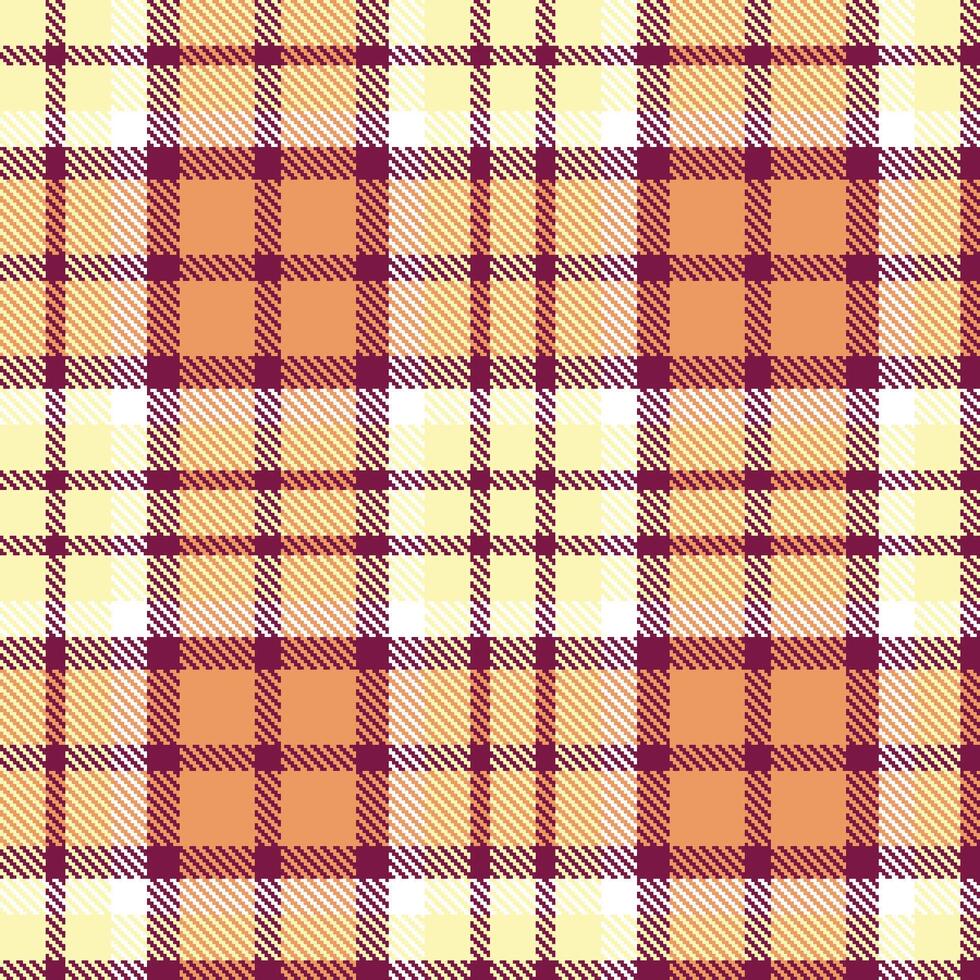 Warm Red Purple Seamless Tartan with Smoky Light Tan accents Textile Design vector