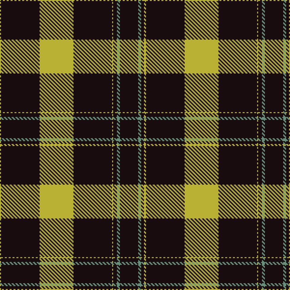 Modern Metallic Almost Black Seamless Tartan Textile Design vector