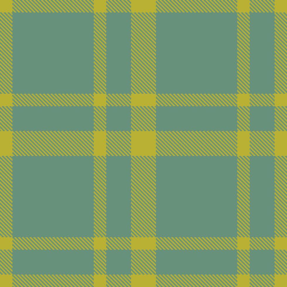 Modern Seamless Tartan in Deep Olive Yellow tones Textile Design vector