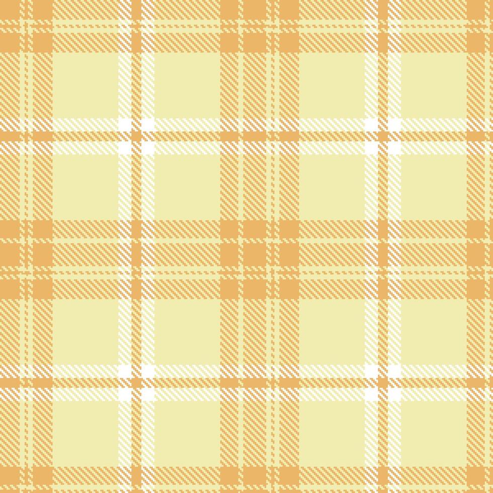 Neon Desert Seamless Tartan with Bright Light Tan accents Textile Design vector