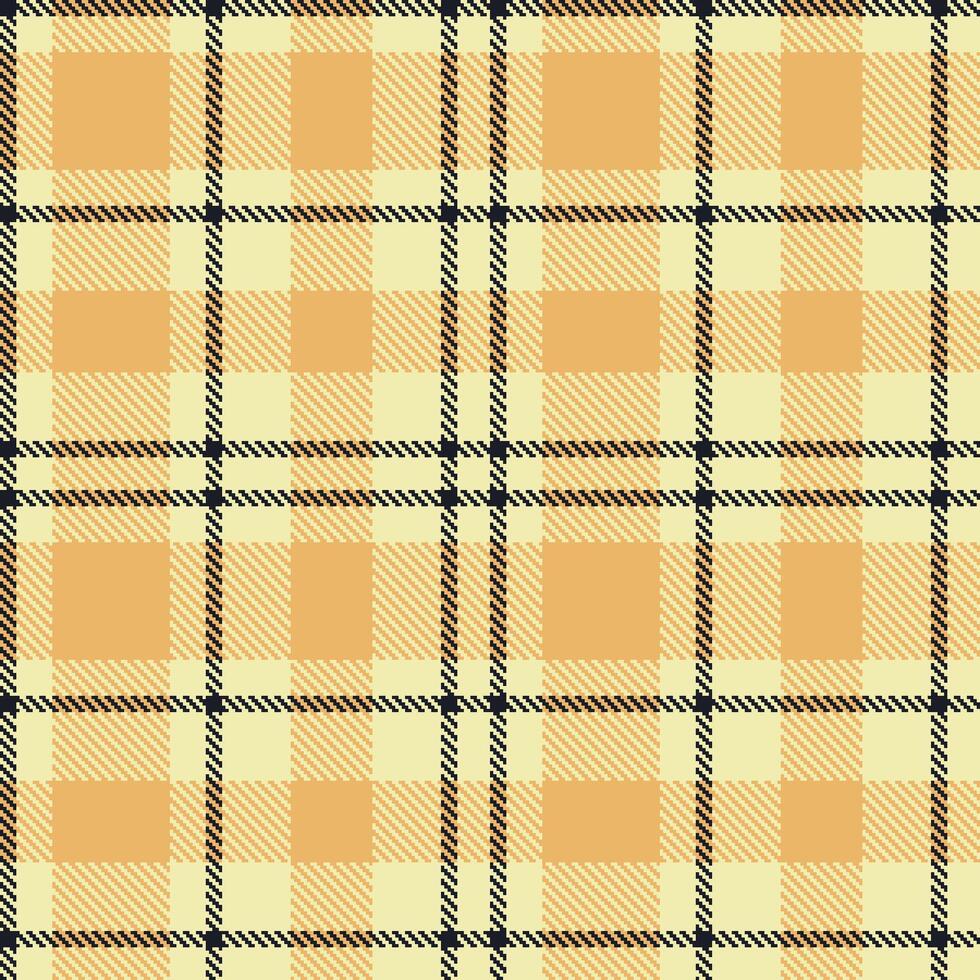 Light Light Tan and Cool Dark Seamless Tartan Textile Design vector