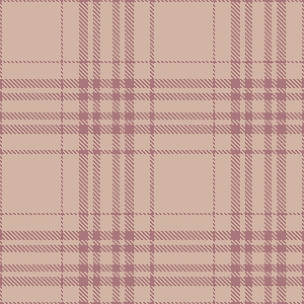Rich Mauve Seamless Tartan with Iridescent Pinkish Grey accents Textile Design vector
