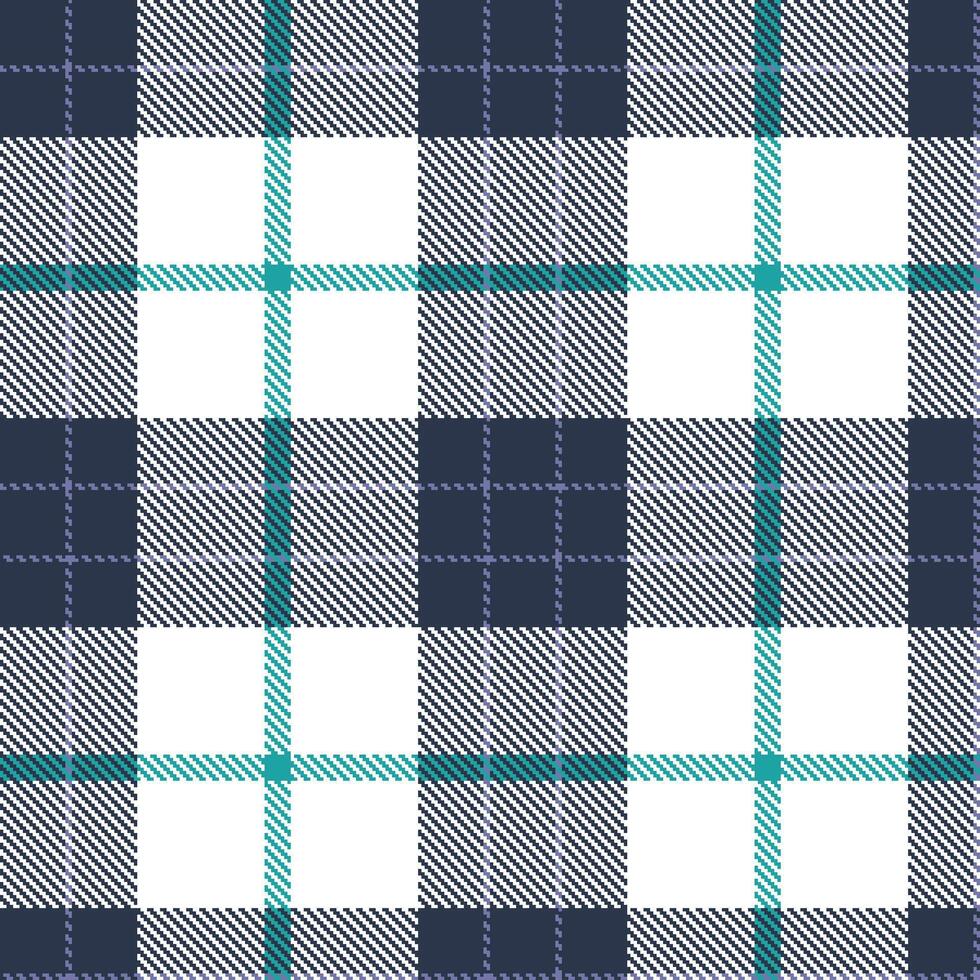 Soft Dark Blue Grey and Soft Dark Lavender Seamless Tartan Textile Design vector