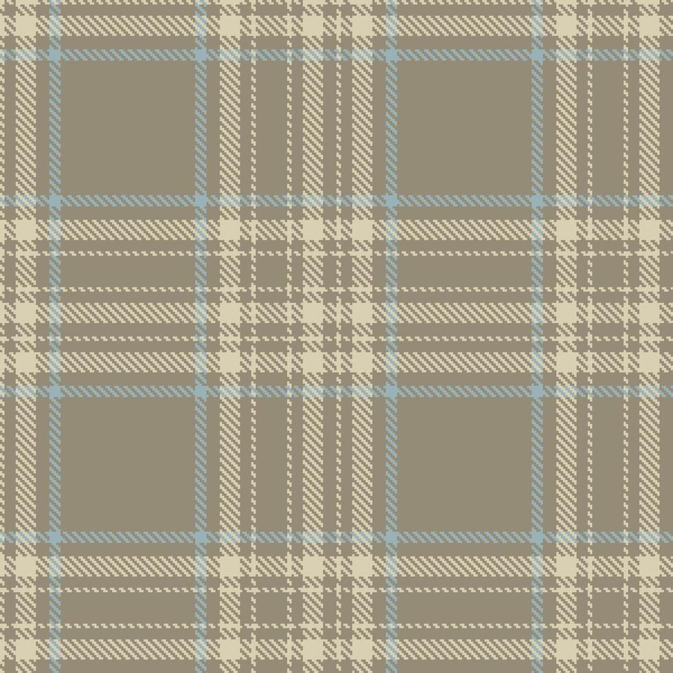 Modern Deep Brown Grey Seamless Tartan Textile Design 2 vector