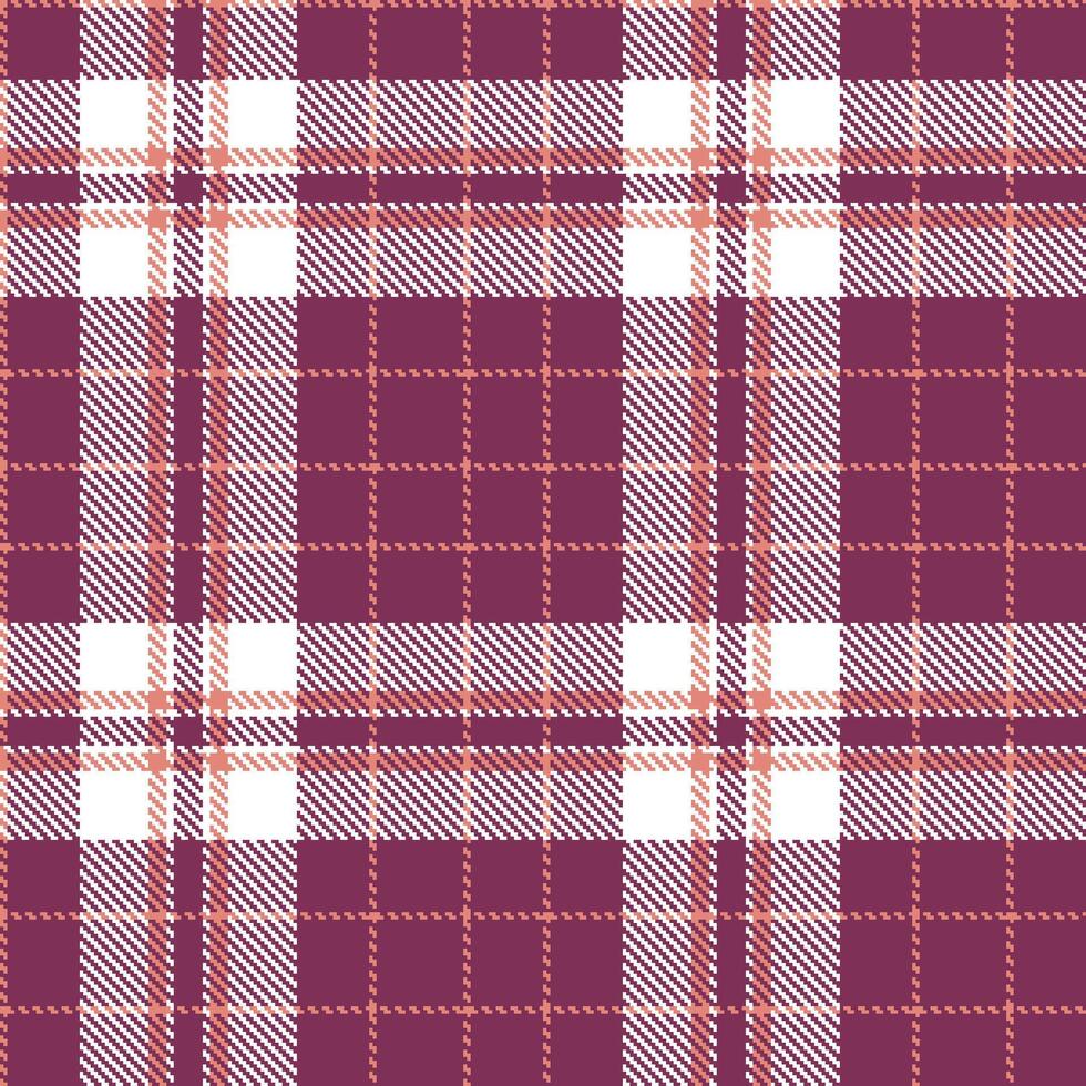 Modern Warm Peachy Pink Seamless Tartan Textile Design Variant 2921 vector