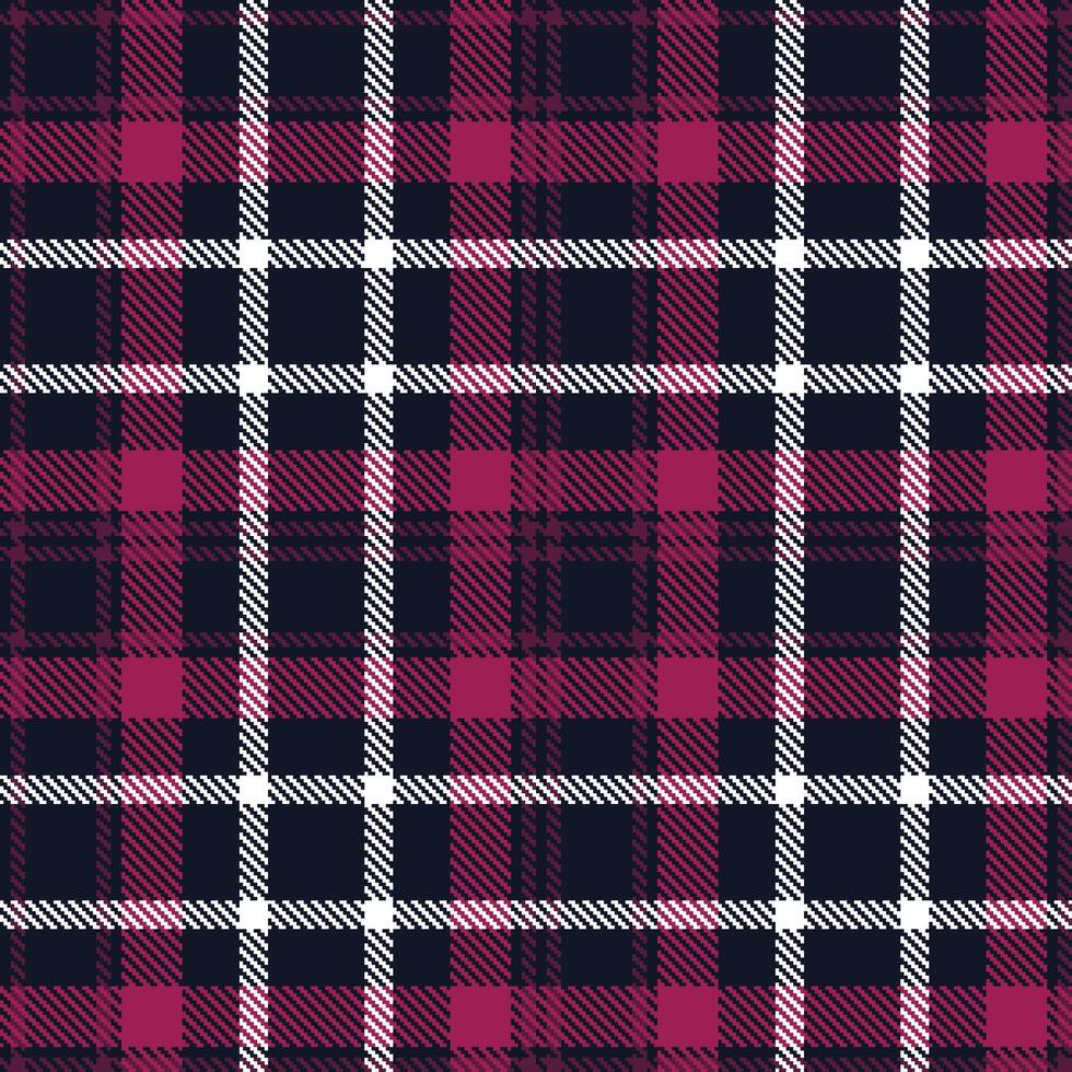 Modern Rich Dark Seamless Tartan Textile Design 2 vector
