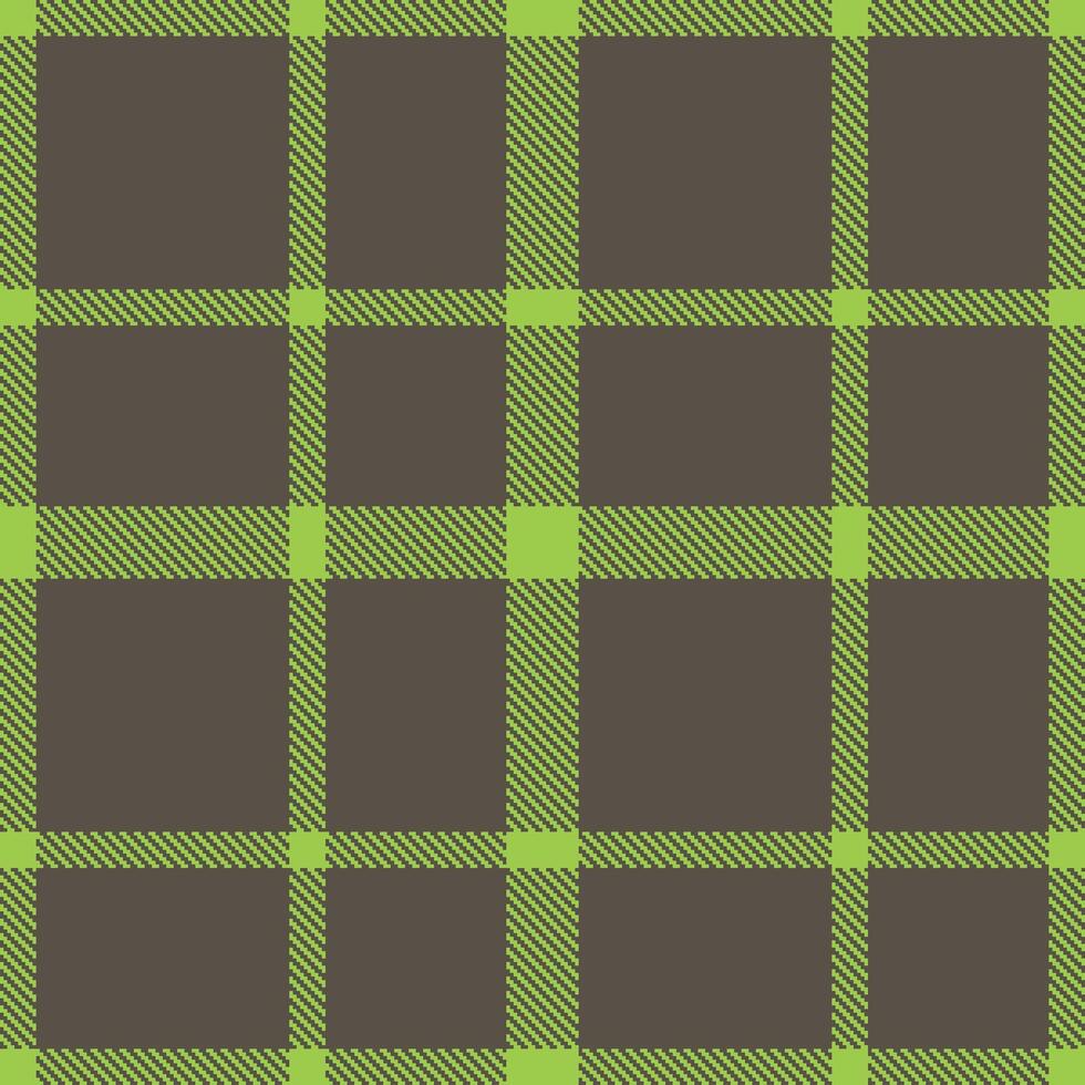 Neon Kiwi Green Seamless Tartan with Soft Charcoal Grey accents Textile Design vector