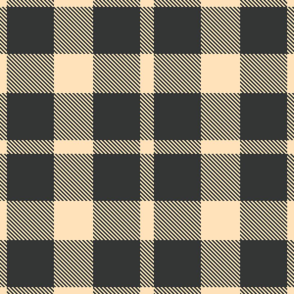 Modern Seamless Tartan in Dark Light Peach tones Textile Design vector
