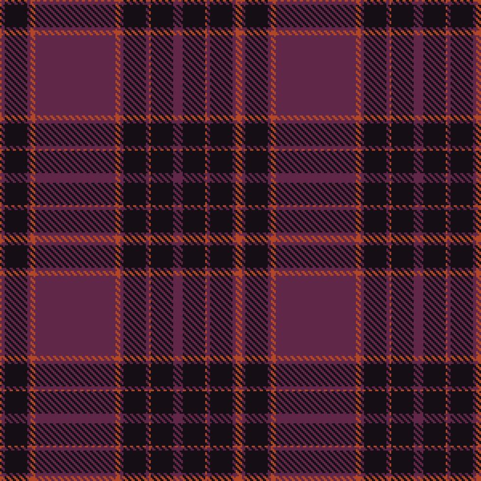 Deep Grape and Bright Rust Seamless Tartan Textile Design vector
