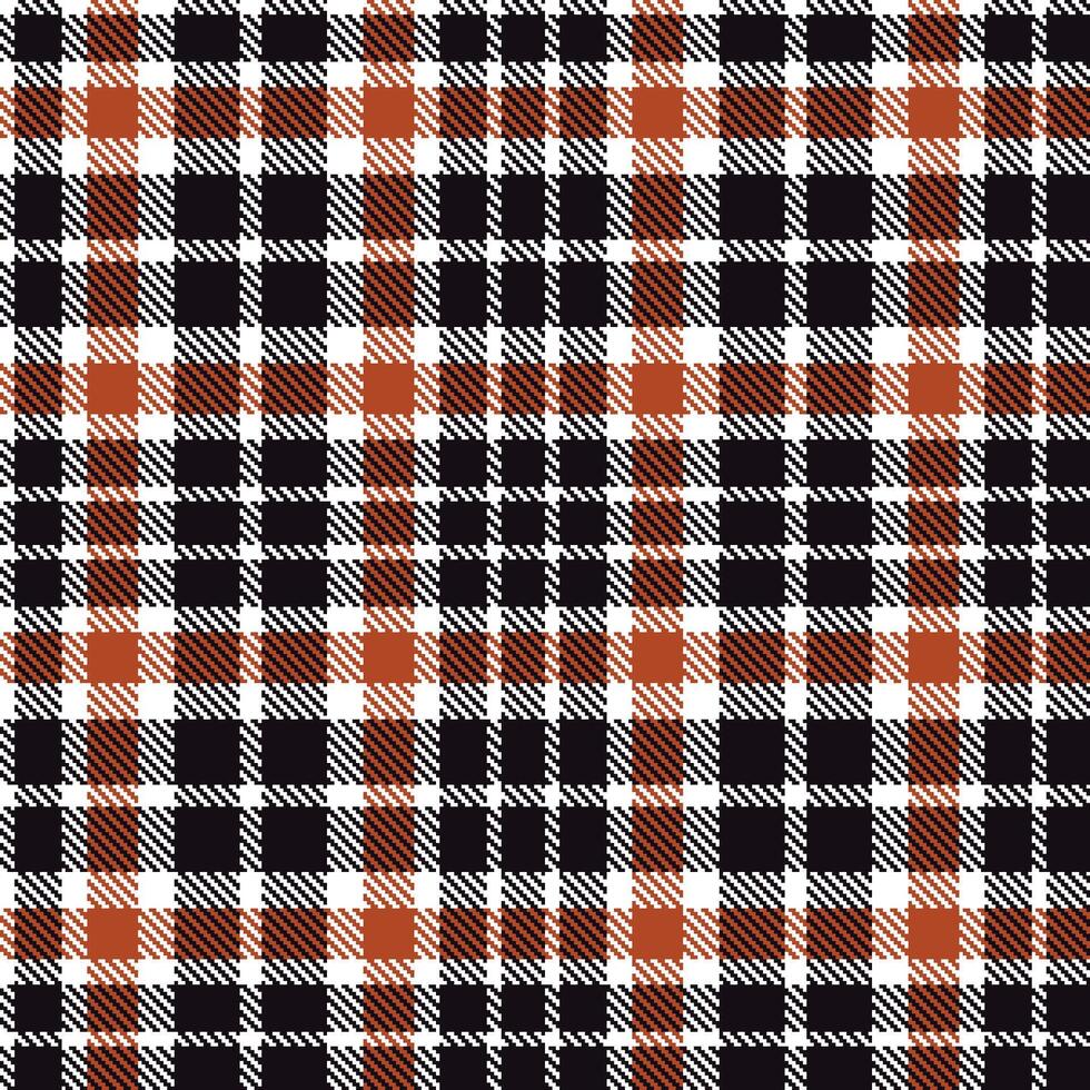 Dusty White and Warm Almost Black Seamless Tartan Textile Design vector