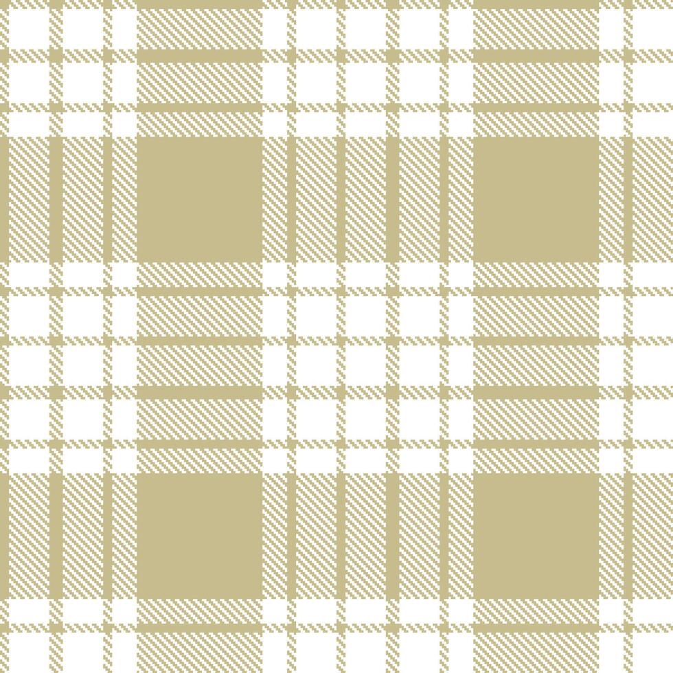 Deep Putty and Dark White Seamless Tartan Textile Design vector