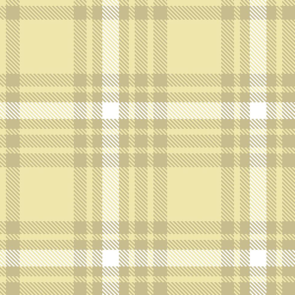 Rich Putty and Dark Light Tan Seamless Tartan Textile Design vector