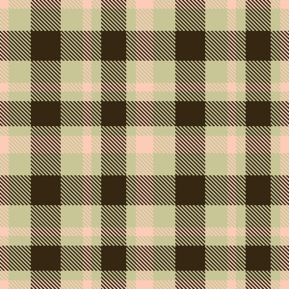 Modern Seamless Tartan in Rich Beige tones Textile Design 2 vector
