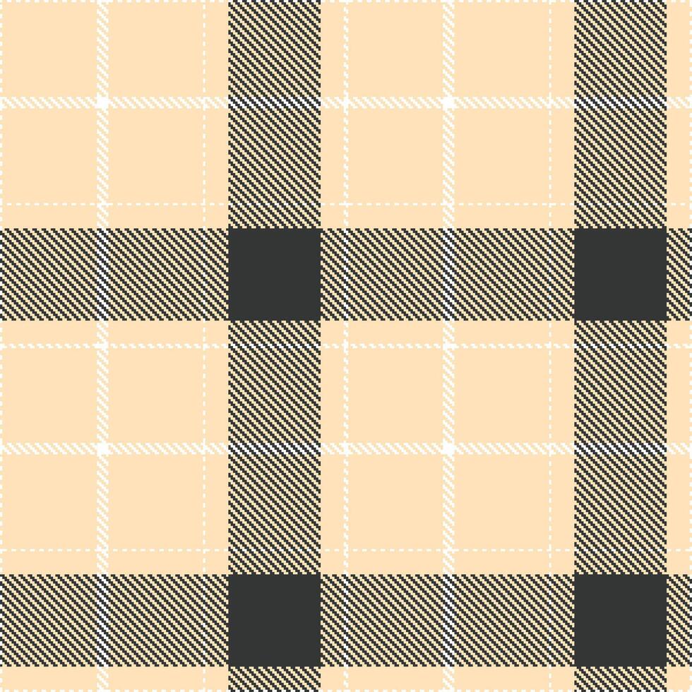 Modern Pastel Light Peach Seamless Tartan Textile Design 2 vector