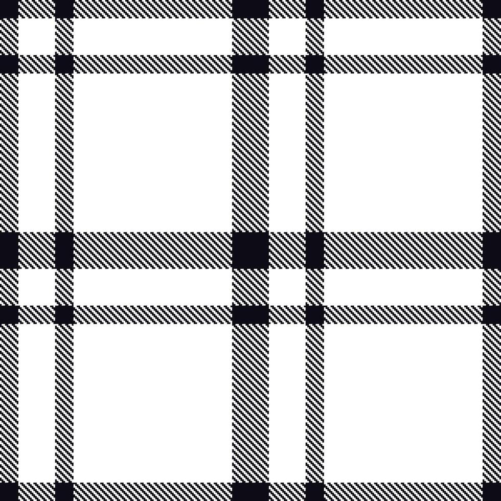 Warm Almost Black and Soft White Seamless Tartan Textile Design vector