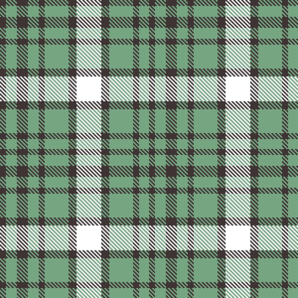 Cool Dark Grey and Soft Greeny Grey Seamless Tartan Textile Design vector