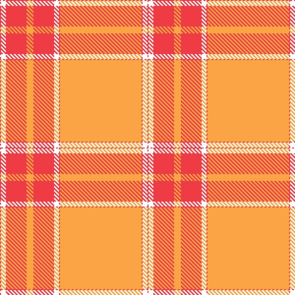Modern Seamless Tartan in Vivid Strawberry tones Textile Design vector