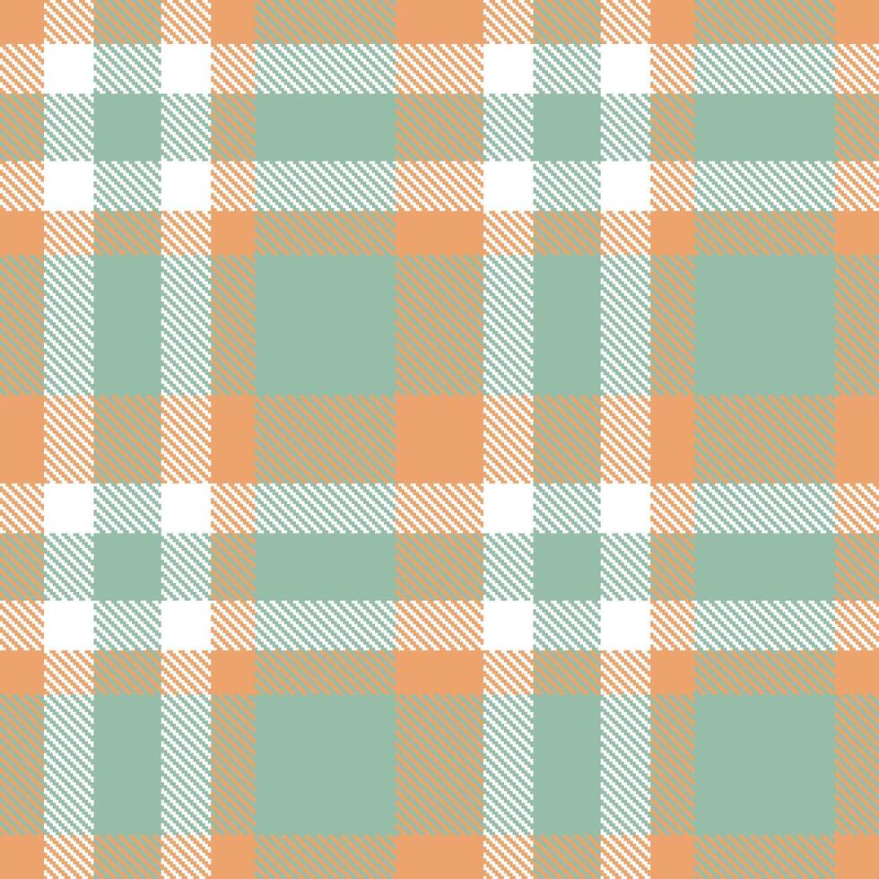 Modern Seamless Tartan in Warm Peach tones Textile Design vector