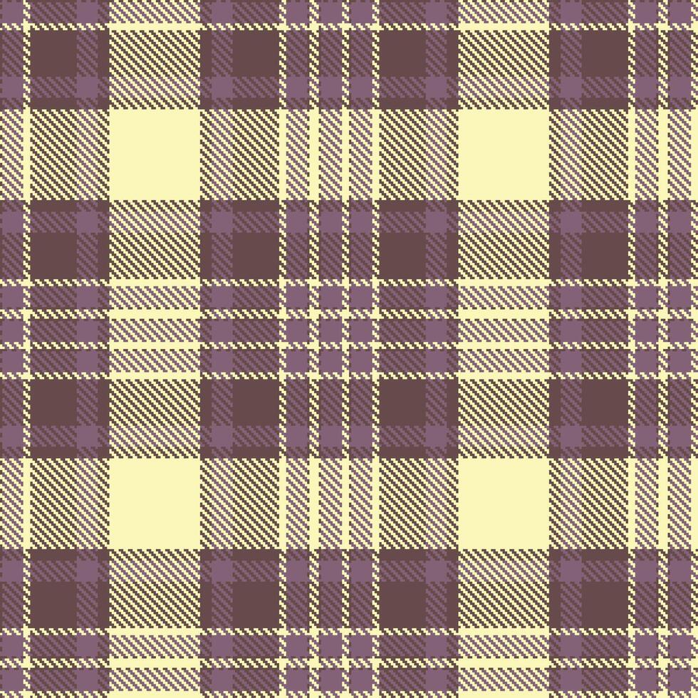 Muted Purplish Brown and Soft Purple Grey Seamless Tartan Textile Design vector