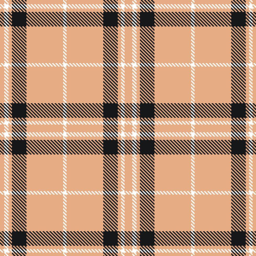 Modern Cool Pinkish Tan Seamless Tartan Textile Design Variant 689 vector