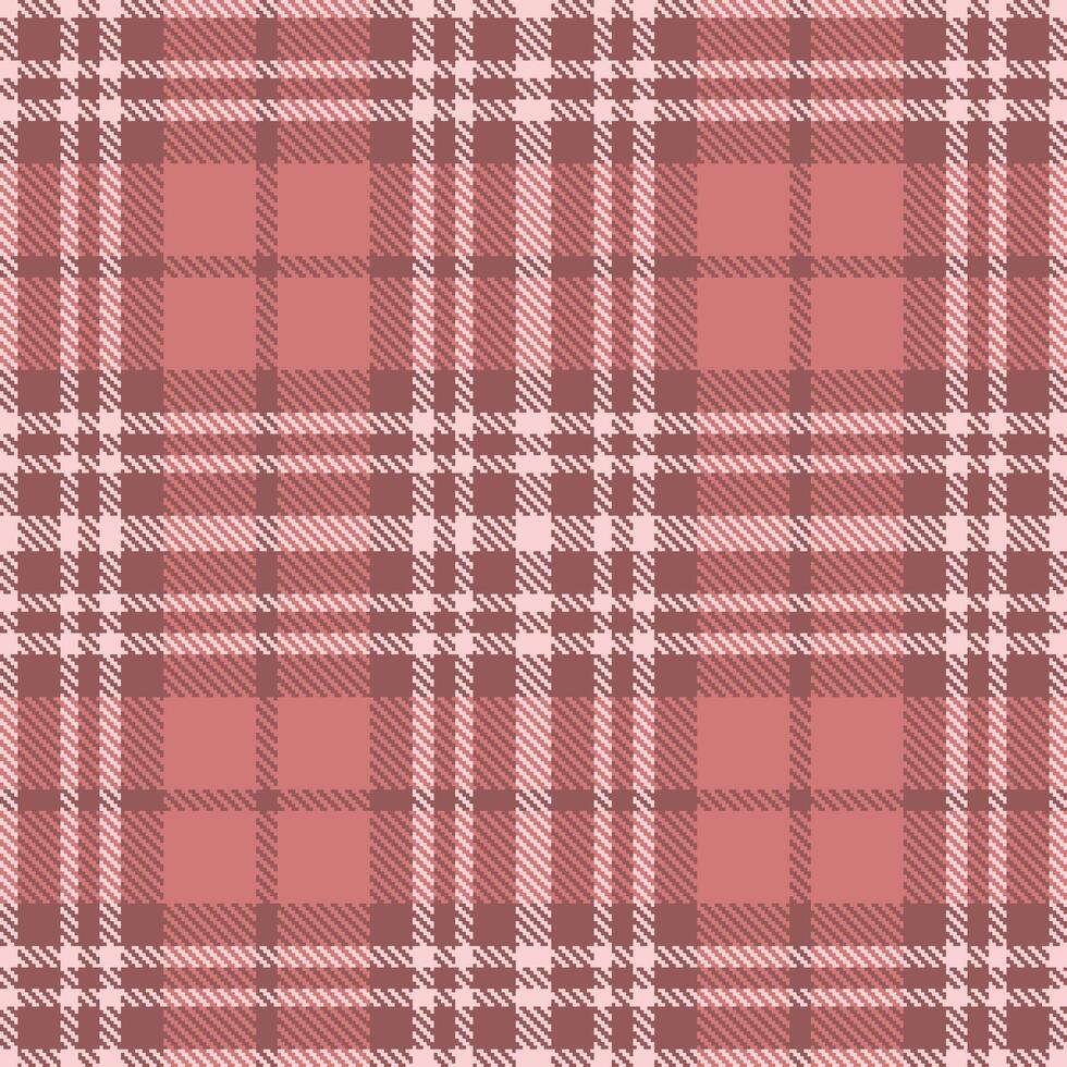Modern Cool Dusky Rose Seamless Tartan Textile Design vector