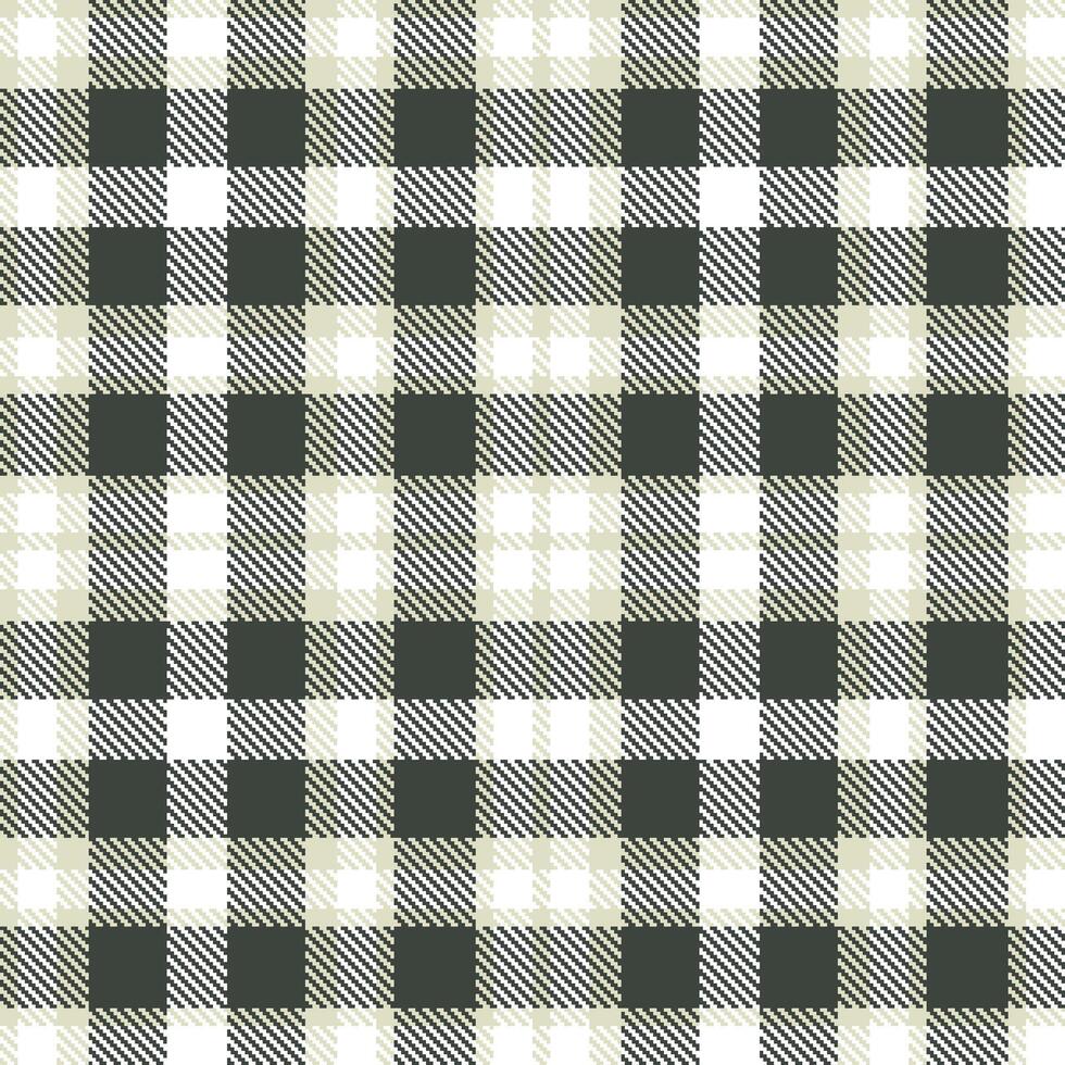 Rich Light Grey Seamless Tartan with Muted White accents Textile Design vector