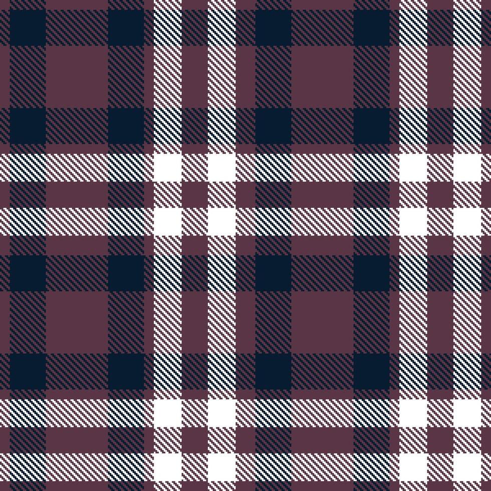 Modern Deep Purple Brown Seamless Tartan Textile Design vector