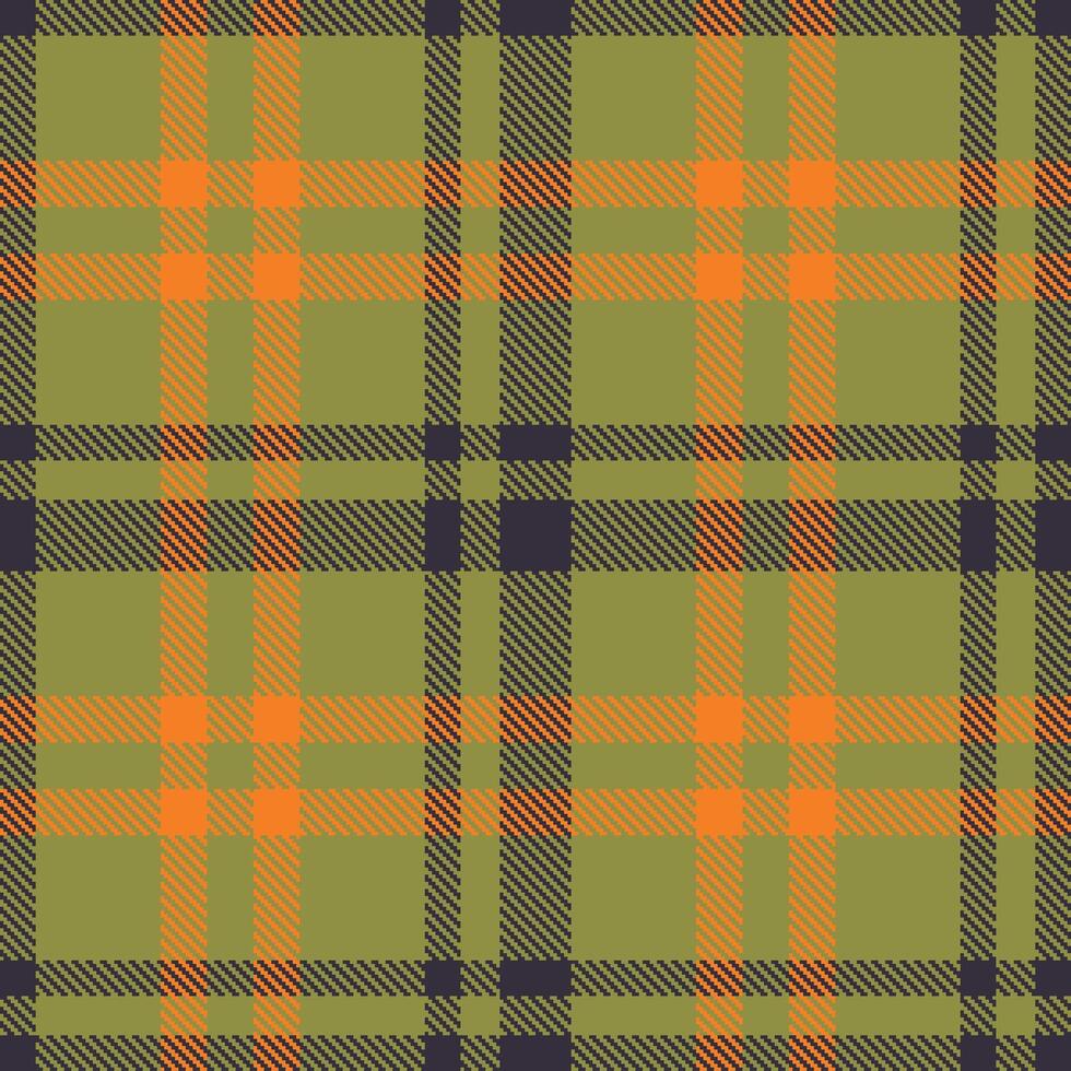 Neon Drab and Smoky Dark Seamless Tartan Textile Design vector