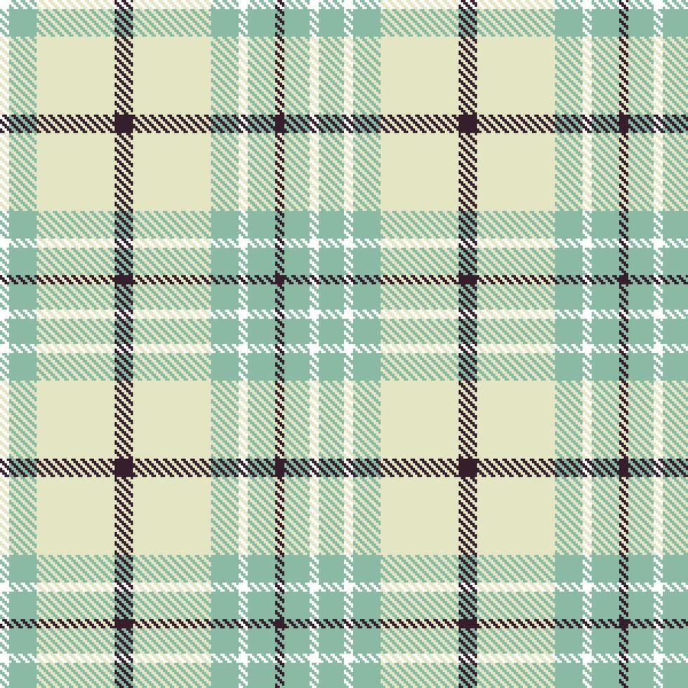 Modern Seamless Tartan in Deep Pale Teal tones Textile Design vector