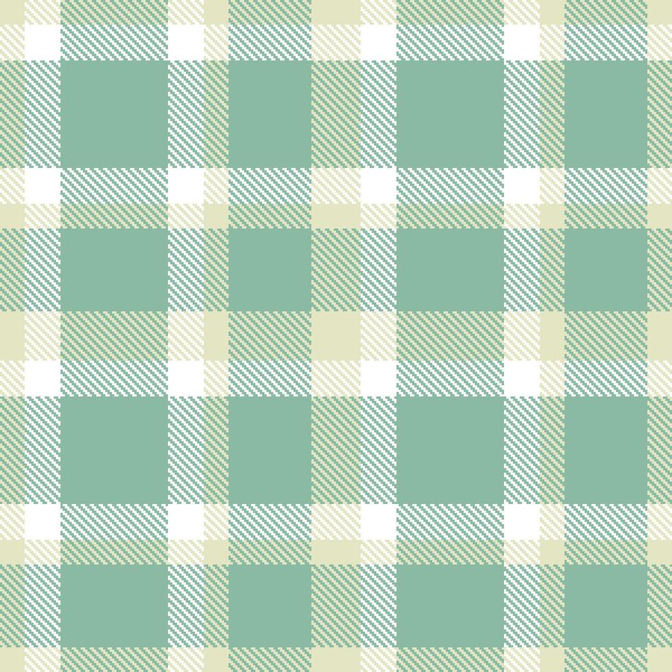 Soft Pale and Deep White Seamless Tartan Textile Design vector