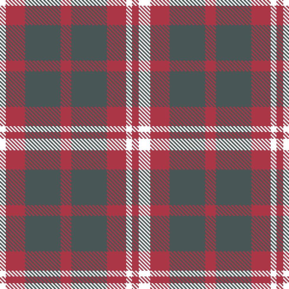 Modern Seamless Tartan in Muted Dusty Red tones Textile Design vector