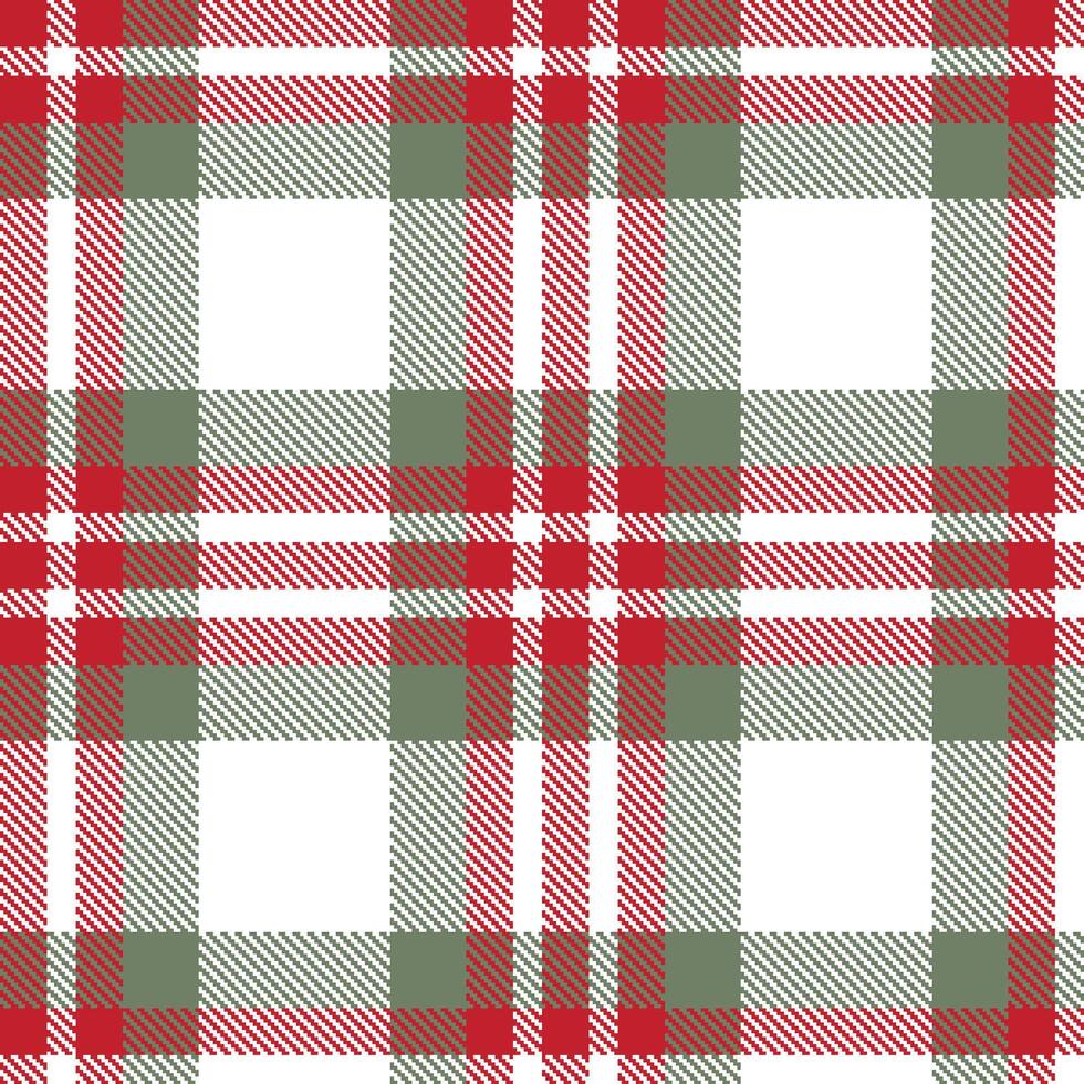 Light Lipstick Red and Light White Seamless Tartan Textile Design vector